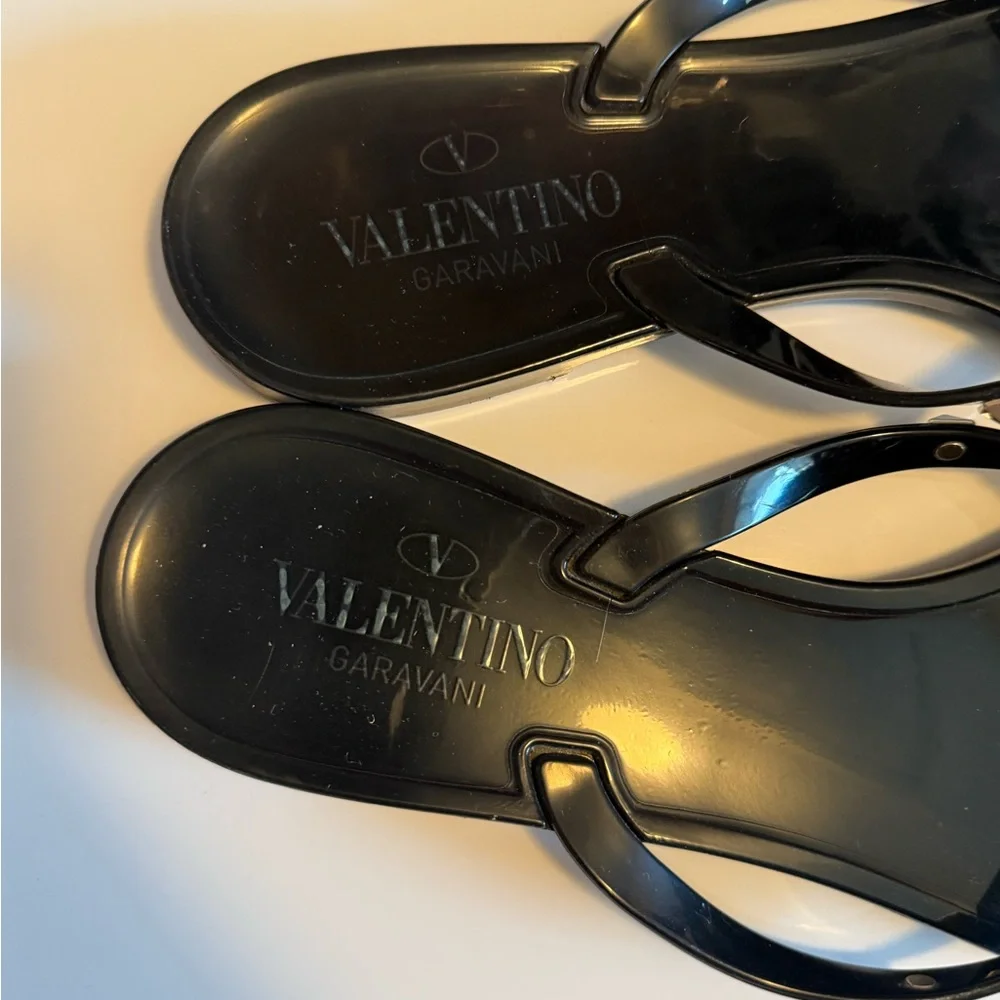 Valentino Black Studded Sandals - Picture 2 of 6
